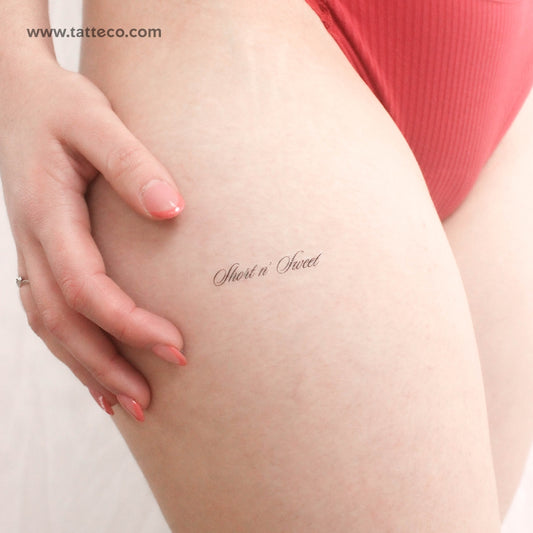 Short N' Sweet Temporary Tattoo - Set of 3