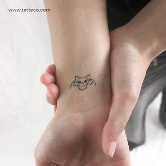 Tatuaje temporal de murciélago pequeño - Juego de 3