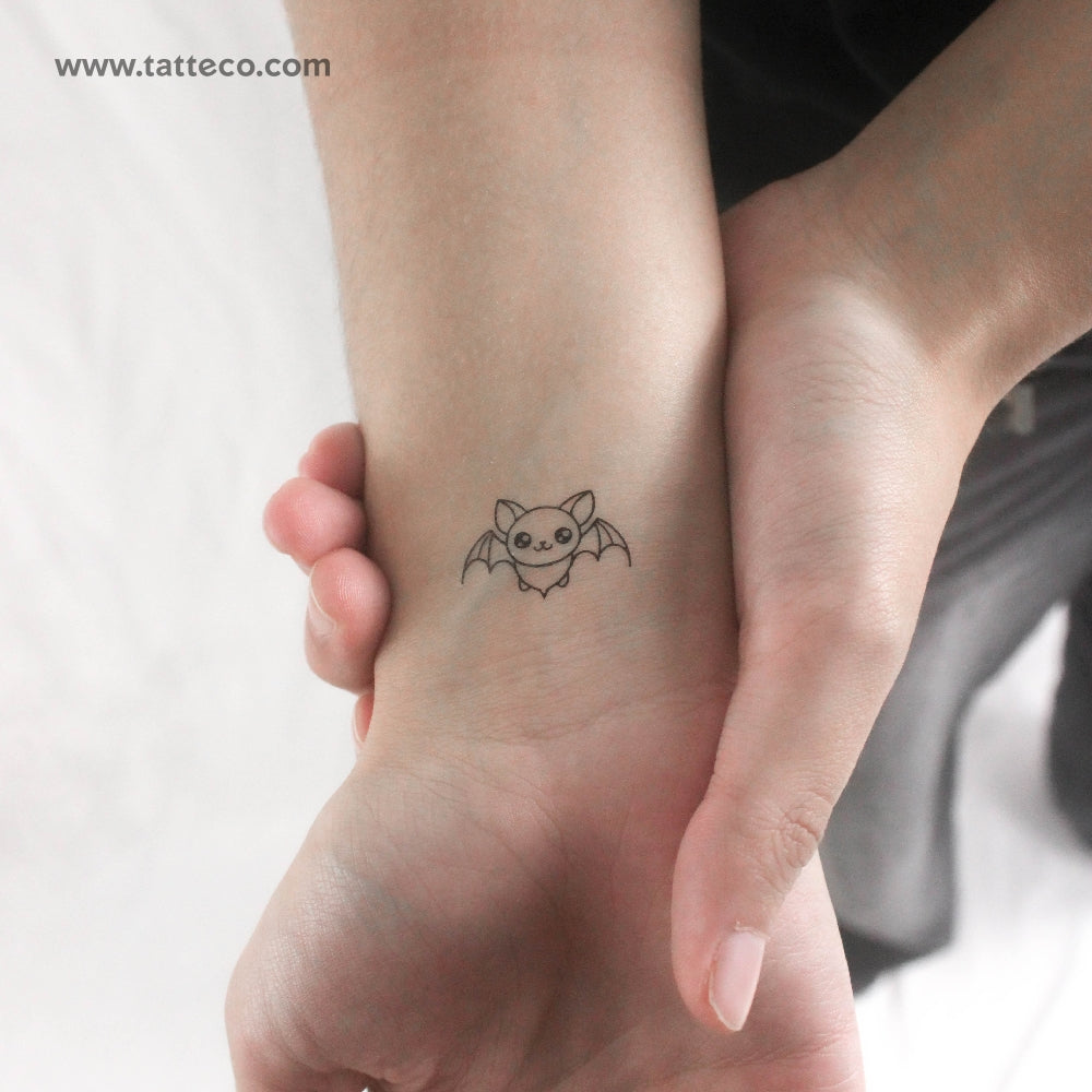 Tiny Bat Temporary Tattoo - Set of 3