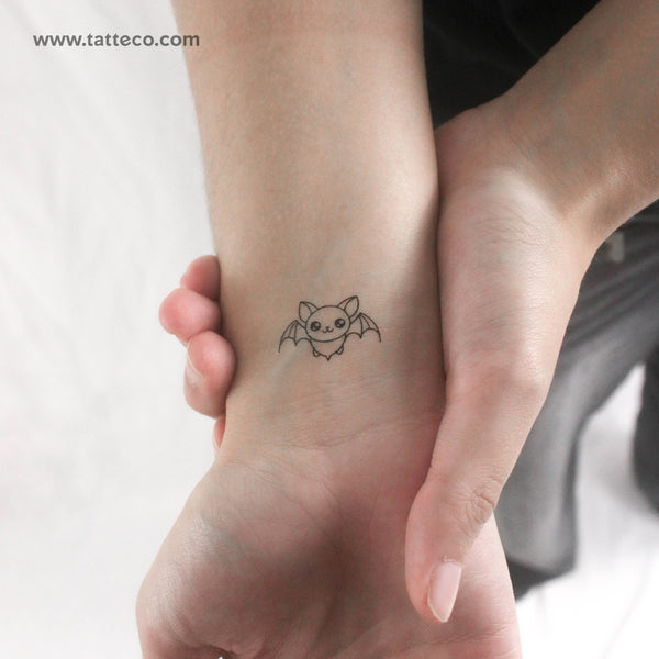 Tiny Bat Temporary Tattoo - Set of 3