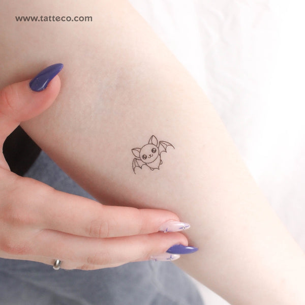 Tiny Bat Temporary Tattoo - Set of 3