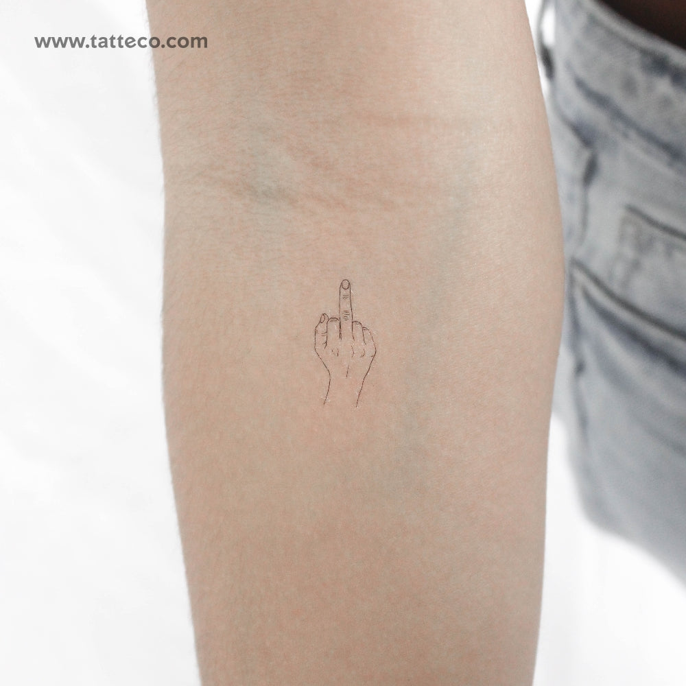 The Finger Temporary Tattoo - Set of 3