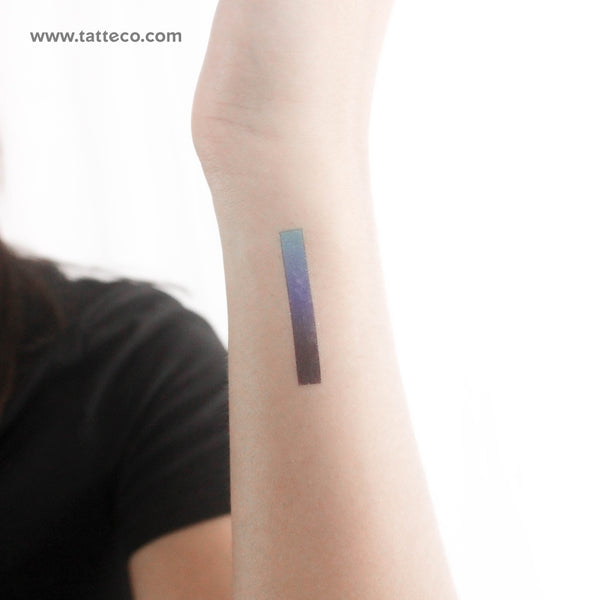 Blue Ink Spectrum Temporary Tattoo - Set of 3