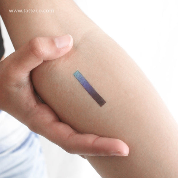 Blue Ink Spectrum Temporary Tattoo - Set of 3
