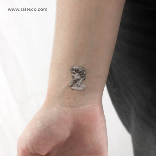 Tatuaje temporal de la cabeza de David de Miguel Ángel (juego de 3)