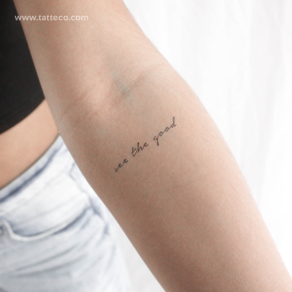 Tatuaje temporal "See The Good" - Juego de 3