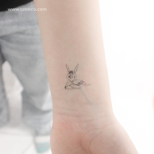 Tatuaje temporal "Pequeña Psique Revivida por el Beso de Cupido" (juego de 3)