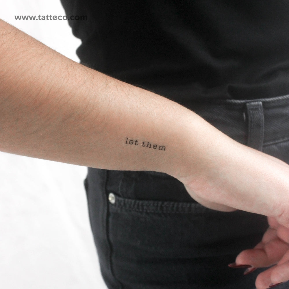 Tatuaje temporal "Máquina de escribir" - Juego de 3