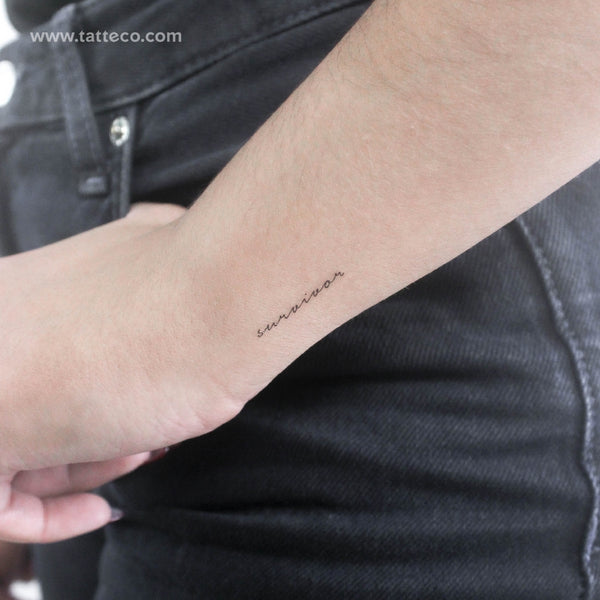 Survivor Temporary Tattoo - Set of 3