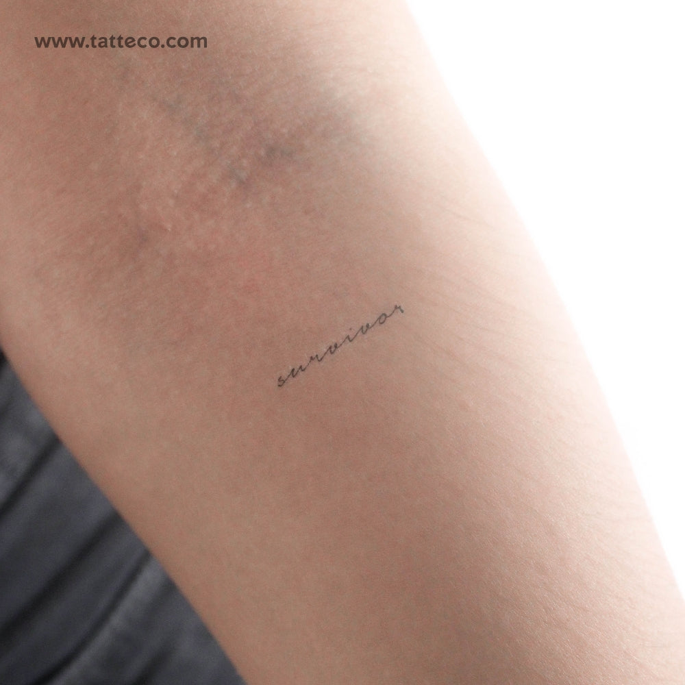 Survivor Temporary Tattoo - Set of 3