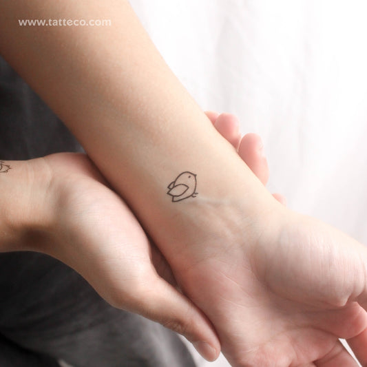 Tatuaje temporal de pollito - Juego de 3