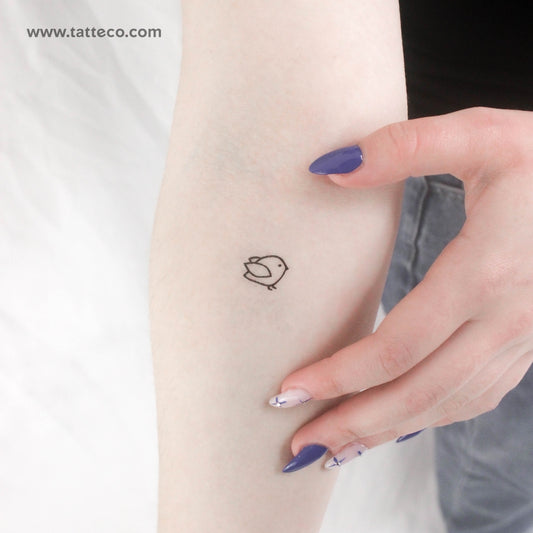 Tatuaje temporal de pollito - Juego de 3
