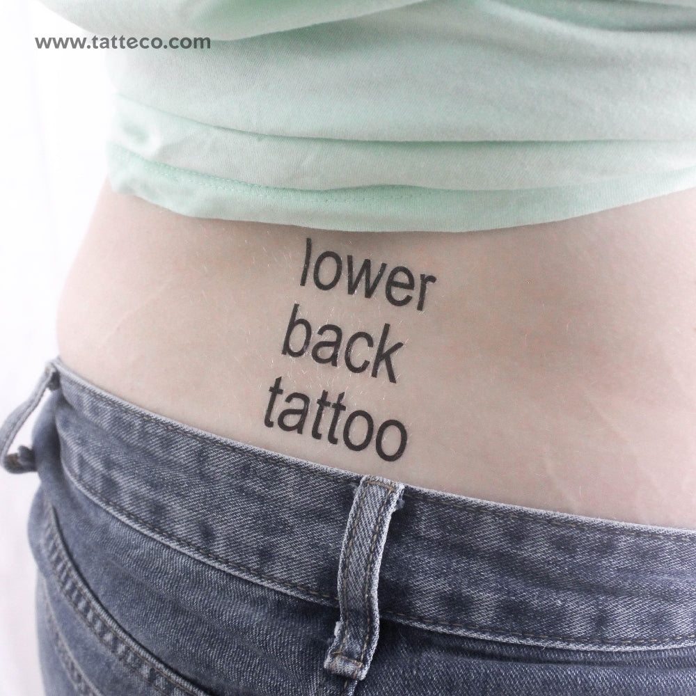 Lower Back Tattoo Temporary Tattoo - Set of 3