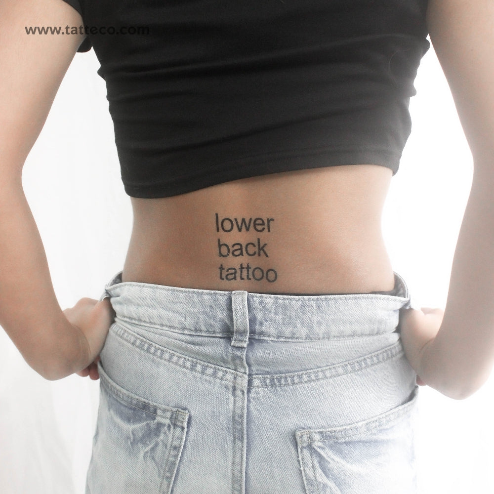 Lower Back Tattoo Temporary Tattoo - Set of 3