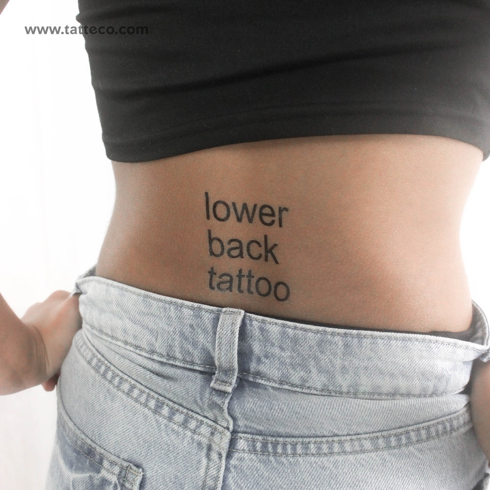 Lower Back Tattoo Temporary Tattoo - Set of 3