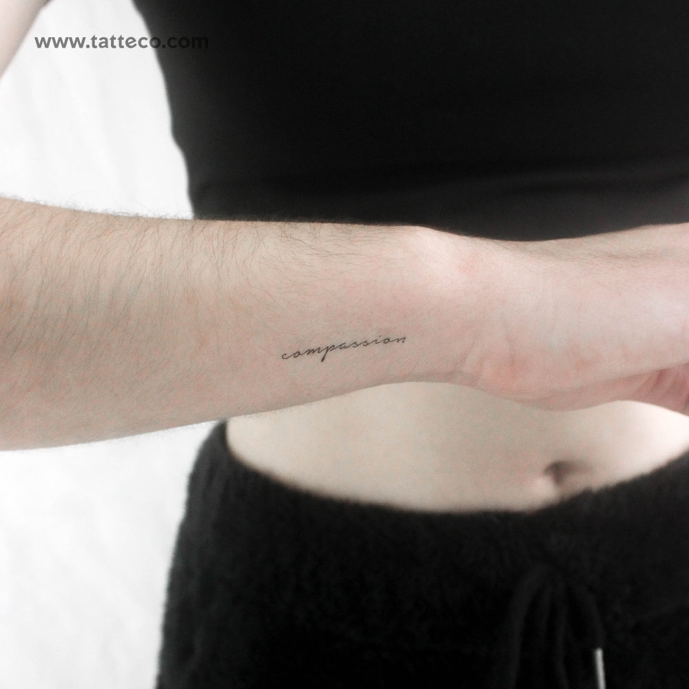 Tatuaje temporal de compasión - Juego de 3