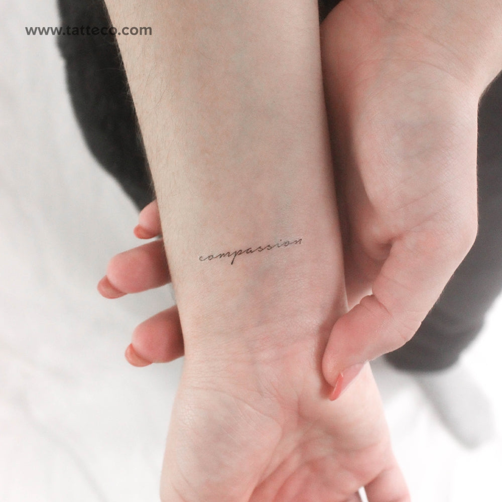 Tatuaje temporal de compasión - Juego de 3