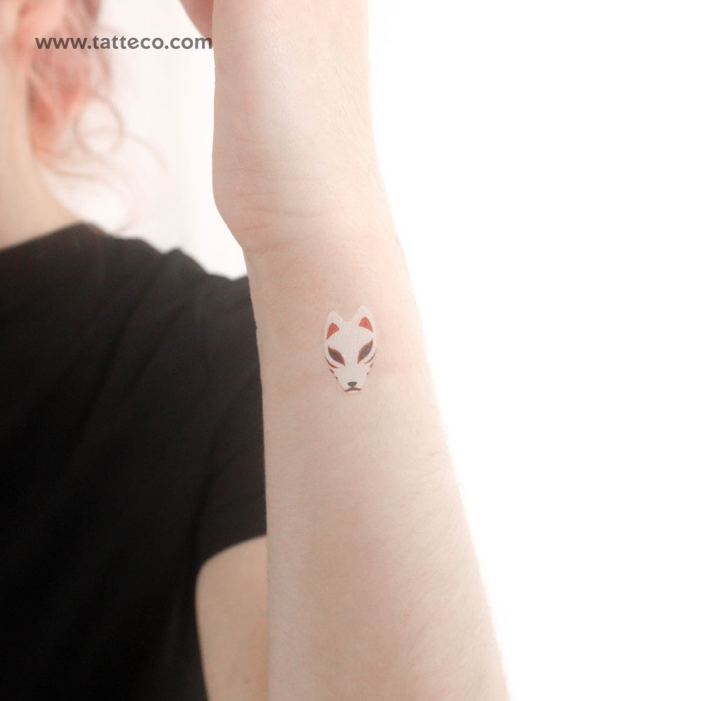 Kitsune Mask Temporary Tattoo - Set of 3