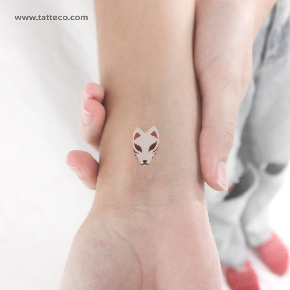 Kitsune Mask Temporary Tattoo - Set of 3