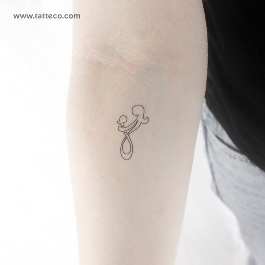 Tatuaje temporal con símbolo de madre e hija (juego de 3)