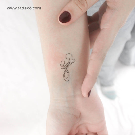 Tatuaje temporal con símbolo de madre e hija (juego de 3)