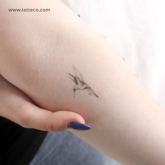 Tatuaje temporal de colibrí volador (juego de 3)