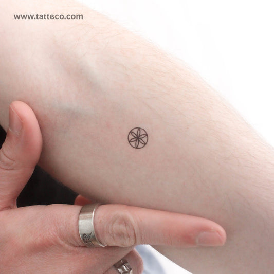 Tatuaje temporal de hexágono - Juego de 3