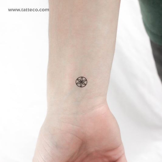 Tatuaje temporal de hexágono - Juego de 3