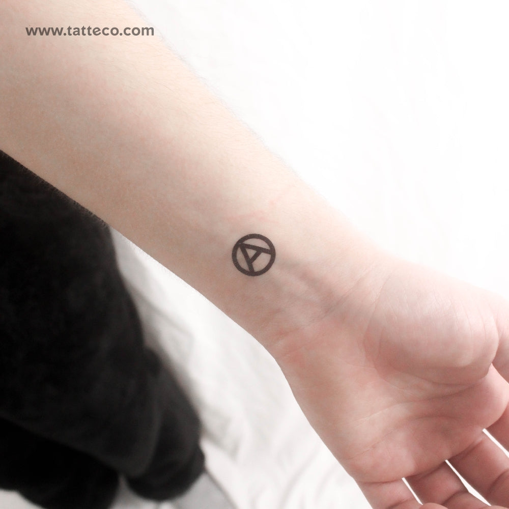 Anarchy Symbol Temporary Tattoo - Set of 3