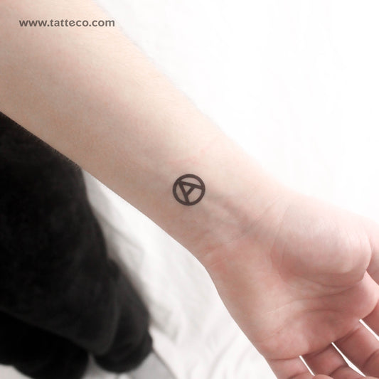 Tatuaje temporal del símbolo de la anarquía (juego de 3)