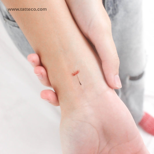 Tatuaje temporal de semilla de diente de león rojo (juego de 3)
