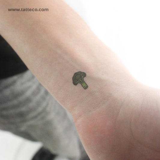 Tatuaje temporal de brócoli pequeño (juego de 3)