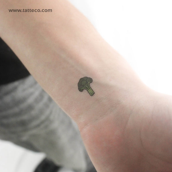 Tiny Broccoli Temporary Tattoo - Set of 3