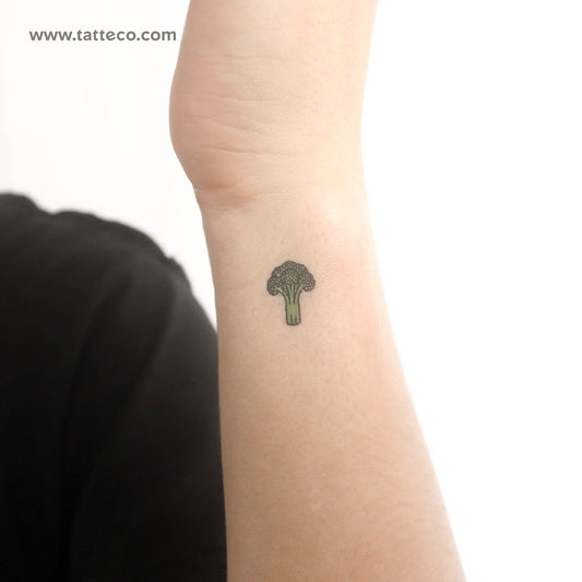 Tatuaje temporal de brócoli pequeño (juego de 3)