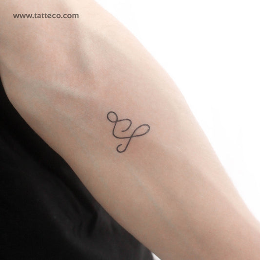Minimalist Meditator Temporary Tattoo - Set of 3