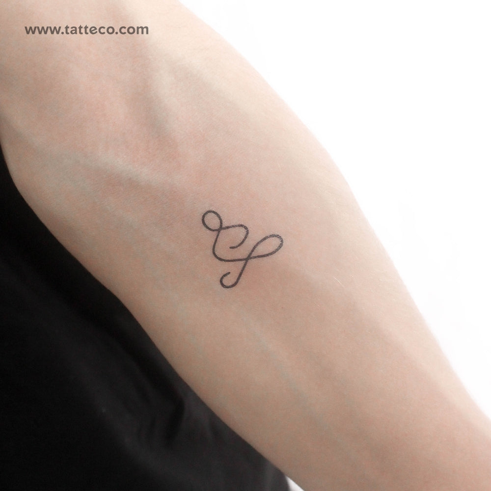 Minimalist Meditator Temporary Tattoo - Set of 3