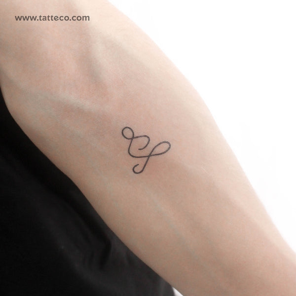 Minimalist Meditator Temporary Tattoo - Set of 3