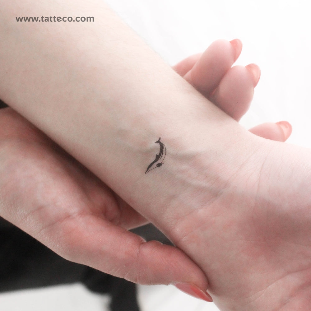 Tatuaje temporal de delfín pequeño - Juego de 3