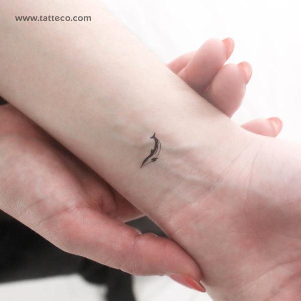 Tiny Dolphin Temporary Tattoo - Set of 3