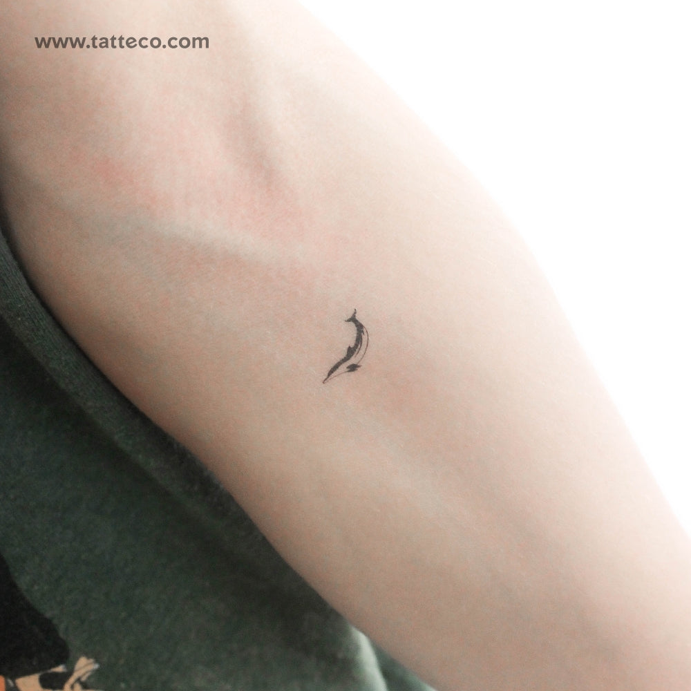 Tatuaje temporal de delfín pequeño - Juego de 3