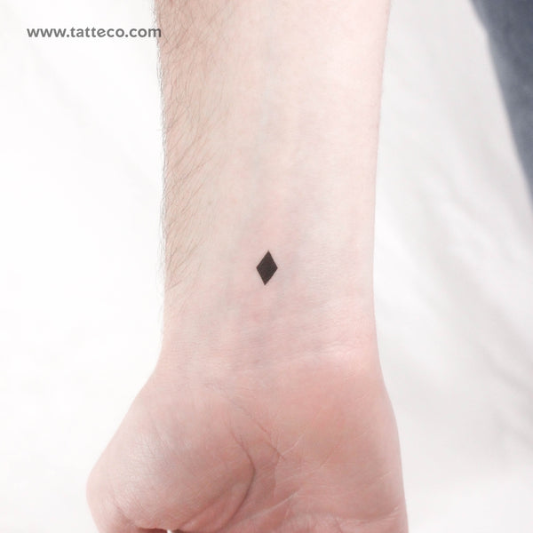 Black Rhombus Temporary Tattoo - Set of 3
