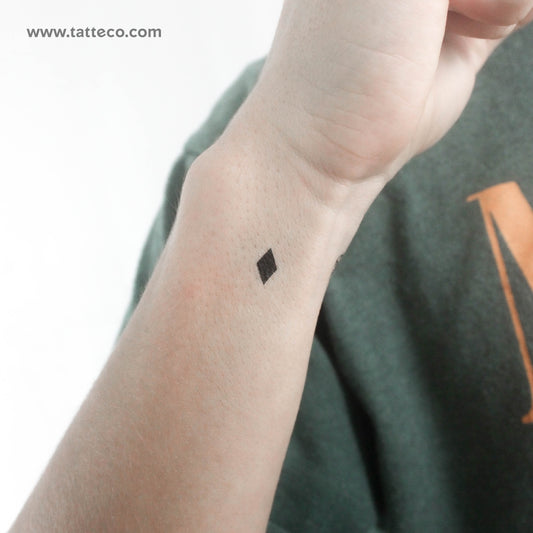 Black Rhombus Temporary Tattoo - Set of 3
