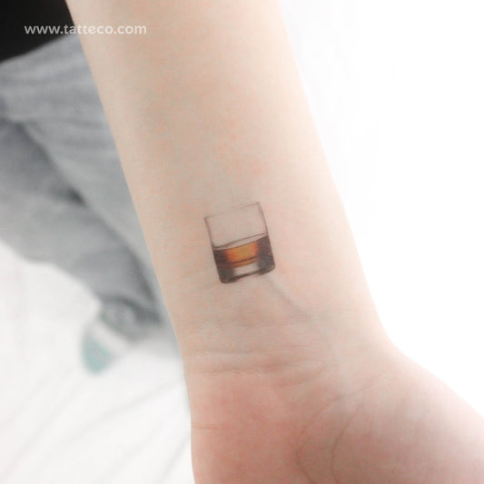 Glass Of Scotch Temporary Tattoo - Set of 3
