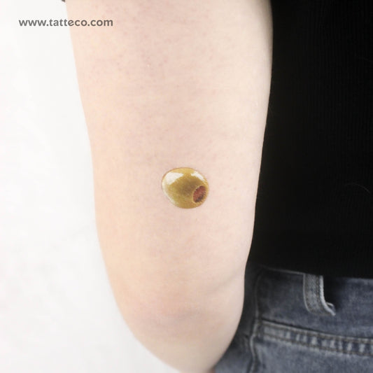 Tatuaje temporal de aceituna manzanilla - Juego de 3