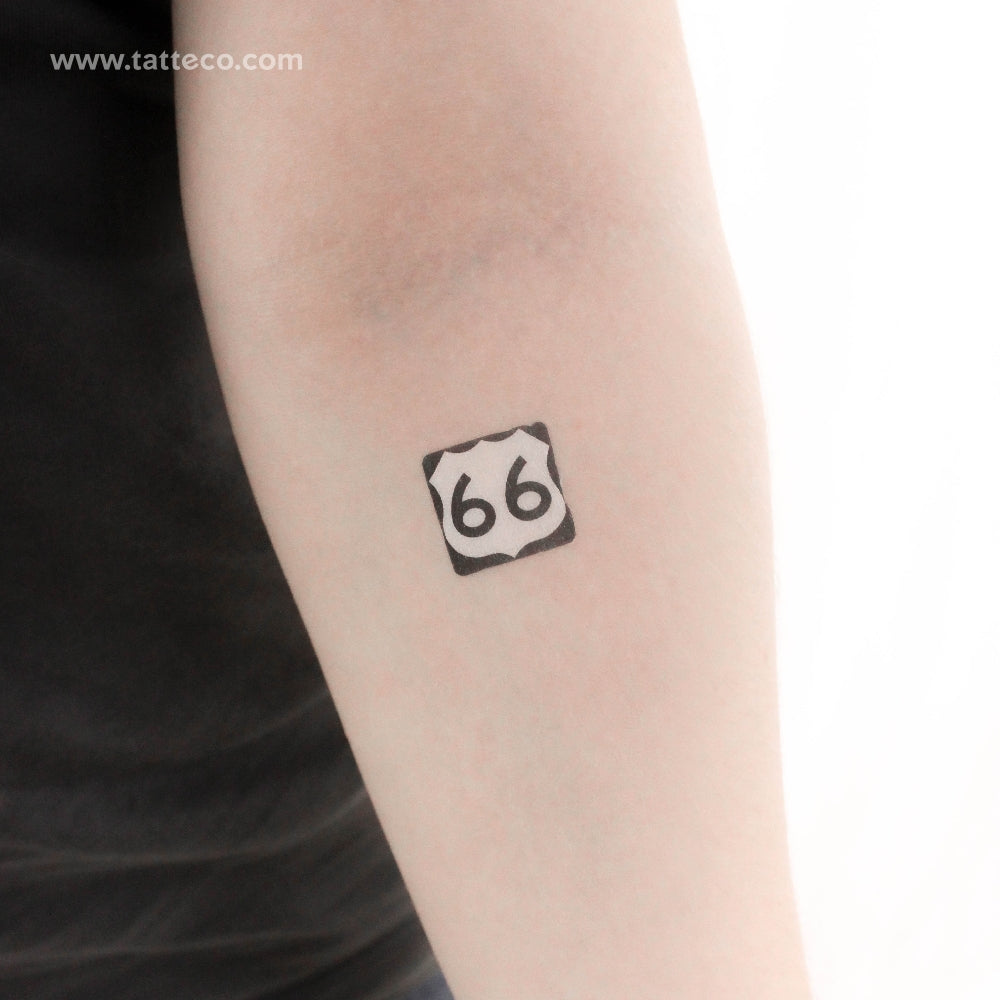 U.S. Route 66 Temporary Tattoo - Set of 3