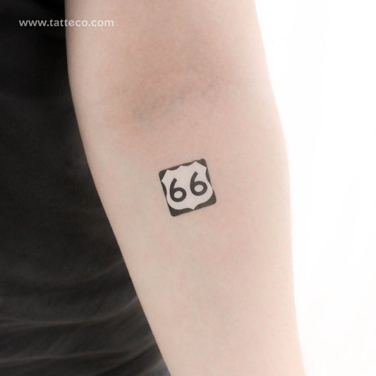 Tatuaje temporal de la Ruta 66 de EE. UU. - Juego de 3