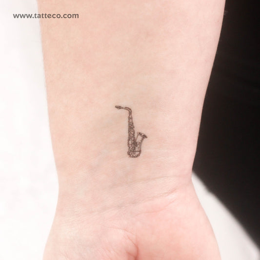 Tatuaje temporal de Saxofón - Juego de 3