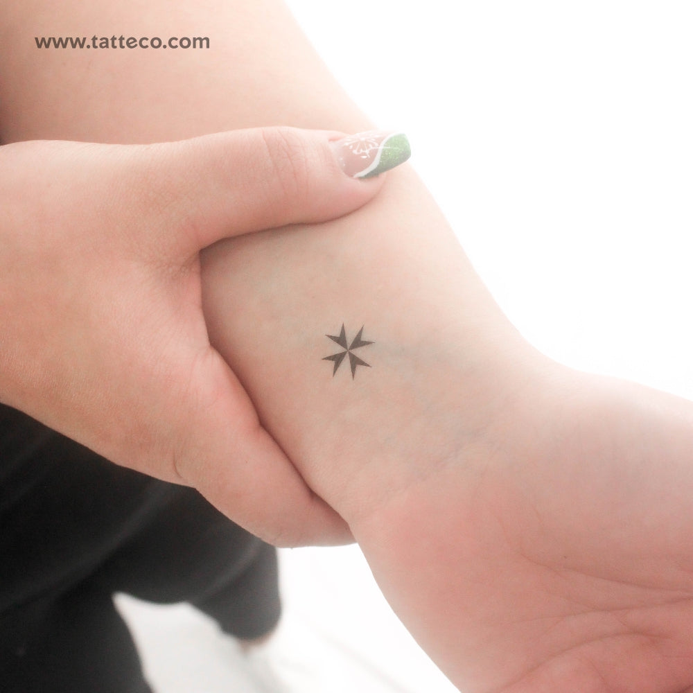 Tatuaje temporal de la pequeña cruz de Malta (juego de 3)