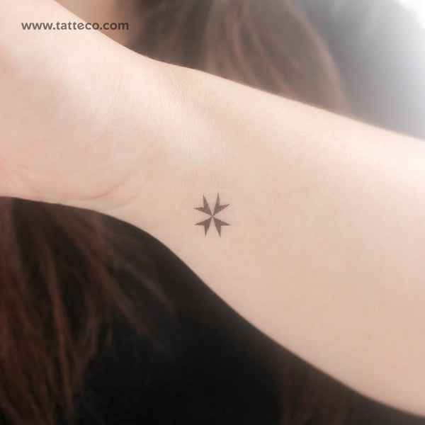 Little Maltese Cross Temporary Tattoo - Set of 3