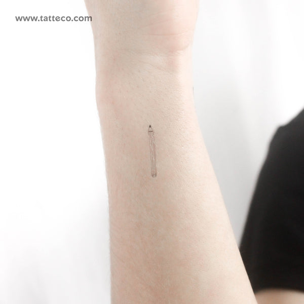 Little Pencil Temporary Tattoo - Set of 3